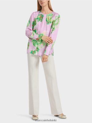 Marc Cain pusero laskostetulla kaulalla kirkas laventeli vaatteet V0LL48842 Marc Cain Helsinki