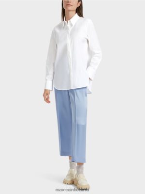 Marc Cain pusero pidennetyllä selkänojalla valkoinen vaatteet V0LL48858 Marc Cain Vaatteet