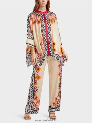 Marc Cain pusero poncho -tyyliin syvänpunainen vaatteet V0LL48914 Marc Cain Helsinki