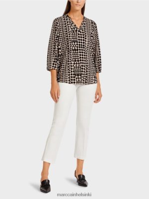 Marc Cain puserotyylinen yläosa V-kaulalla musta vaatteet V0LL481013 Marc Cain Helsinki