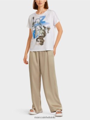 Marc Cain puuvilla Kimono Top taivaansininen vaatteet V0LL481416 Marc Cain Vaatteet