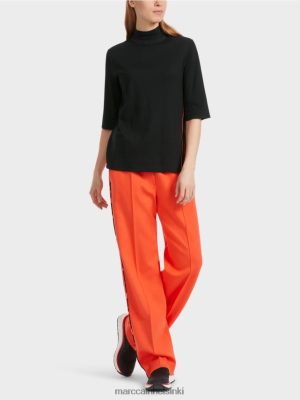 Marc Cain puuvilla kylkiluulla stand up kaulus musta vaatteet V0LL481260 Marc Cain Vaatteet