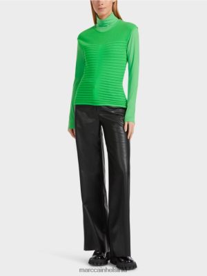 Marc Cain raidallinen "Mieti uudelleen" -päätä tumma omenavihreä vaatteet V0LL481034 Marc Cain Helsinki