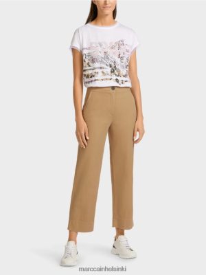 Marc Cain rento housut kevyt savi ruskea vaatteet V0LL48683 Marc Cain Helsinki