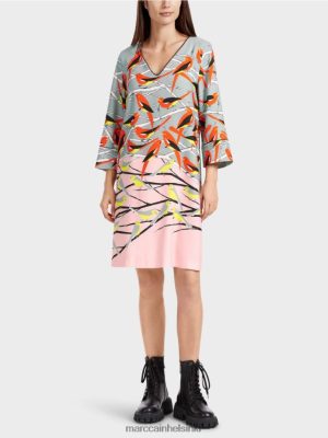 Marc Cain rento lintujen suunnittelupuku tumman taivaansininen vaatteet V0LL4833 Marc Cain Vaatteet