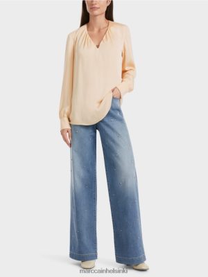 Marc Cain rento pusero v-kaulalla tumma kerma vaatteet V0LL48854 Marc Cain Helsinki