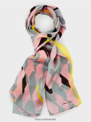 Marc Cain silkkihuivi graafisella suunnittelulla tumman taivaansininen lisävaruste V0LL481707 Marc Cain Vaatteet