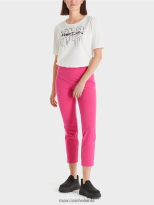 Marc Cain sofia -joustava kangashousut pop -vaaleanpunainen vaatteet V0LL48570 Marc Cain Vaatteet
