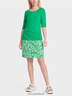 Marc Cain t-paita, jossa on naisellinen Decollete kirkas basilikalehti vaatteet V0LL481364 Marc Cain Helsinki