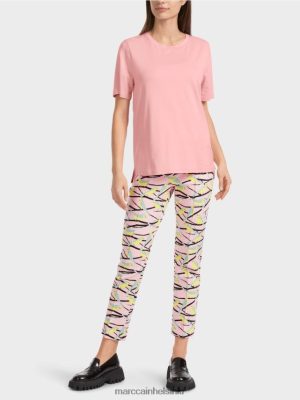 Marc Cain t-paita leveällä miehistön kaulalla pehmeä jauhe vaaleanpunainen vaatteet V0LL481322 Marc Cain Helsinki