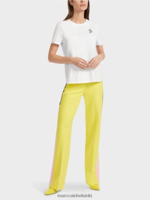 Marc Cain t-paita lintujen levityksellä valkoinen vaatteet V0LL481317 Marc Cain Vaatteet