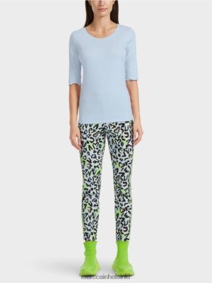 Marc Cain tavallinen t-paita 3/4 hihat pehmeä jauhe sininen vaatteet V0LL481305 Marc Cain Vaatteet