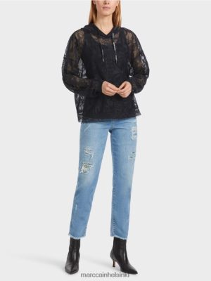 Marc Cain tylli -pitsi huppari keskiyön sininen vaatteet V0LL481220 Marc Cain Helsinki