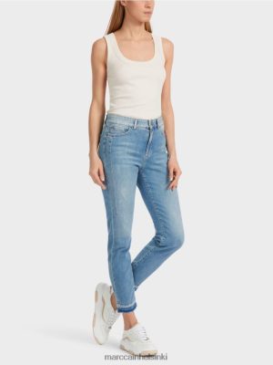 Marc Cain viiden taskun siilea farkut, joilla on käytettyjä vaikutuksia vintage -sininen vaatteet V0LL48750 Marc Cain Vaatteet