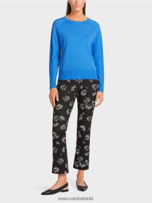 Marc Cain villapaita ylellisessä materiaaliseoksessa taivaansininen vaatteet V0LL481185 Marc Cain Vaatteet